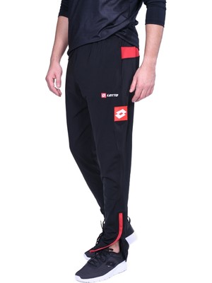 Lotto Eşofman Altı Erkek Siyah-Kırmızı- New Pants Costa PL-N3452