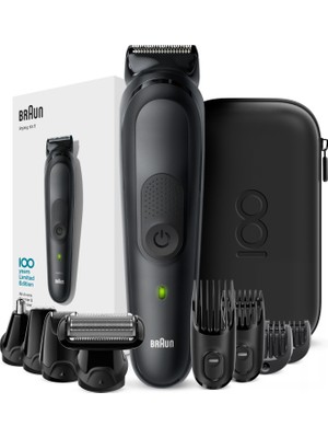 Braun MGK 7020 100. Yıl Özel Max Serisi Erkek Bakım Kiti AutoSense Kablosuz Islak&Kuru 8 Ek Ataçmanlı+Özel Tasarım Seyahat Çantası