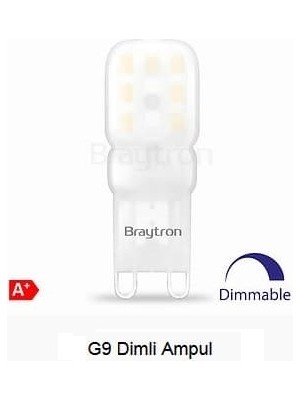 Braytron G9 Dim LED Ampül 3 W 20 W Beyaz Işık BA29-00393