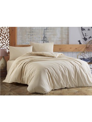 Çeyiz Diyarı Almond Tek Kişilik Nevresim Takımı Bej