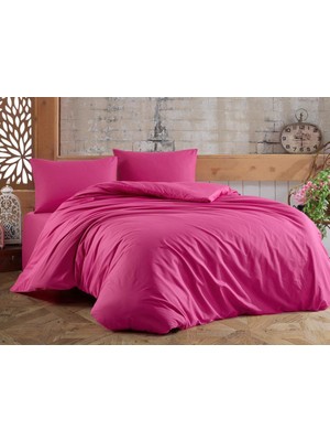 Çeyiz Diyarı Almond Çift Kişilik Nevresim Takımı Fuşya