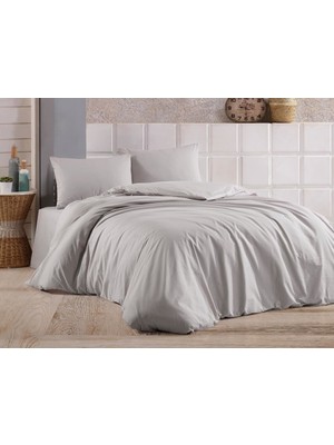 Çeyiz Diyarı Almond Tek Kişilik Nevresim Takımı Gri