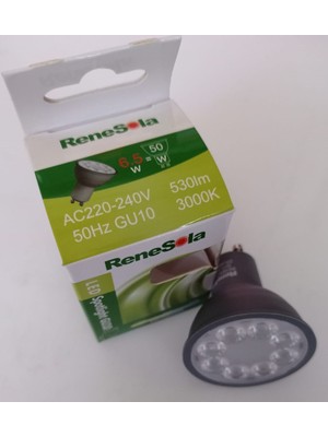 Renesola G10 Duylu Çanak Ampül 6,5 Watt 3000K Gün Işığı Dim Edilebilir