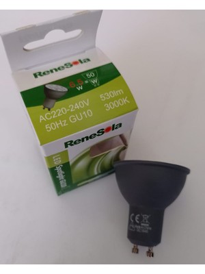 Renesola G10 Duylu Çanak Ampül 6,5 Watt 3000K Gün Işığı Dim Edilebilir