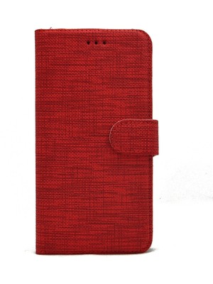 Gpack Huawei P Smart 2021 Kılıf Standlı Kartvizitli Exclusive Spor Cüzdan Kırmızı