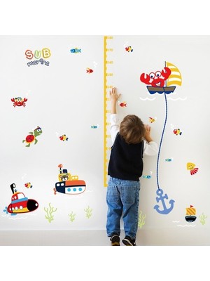 Kt Decoration Denizaltı Bebek ve Çocuk Odası Boy Ölçen Duvar Dekoru Sticker