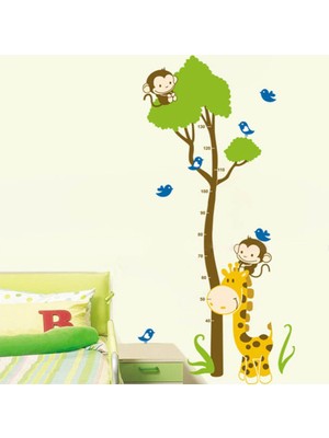 Kt Decoration Çocuk Odası Dekoru Boy Ölçer Zürafa Gelişim Ölçen Duvar Sticker