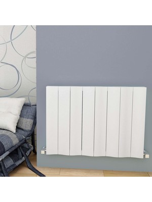 Sanica Asimetrik Dizayn Radyatör Beyaz Yatay (Single) 600*409 mm