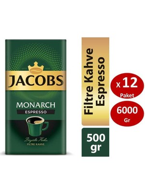 Jacobs Monarch Espresso Filtre Kahve 500 gr x 12li Set