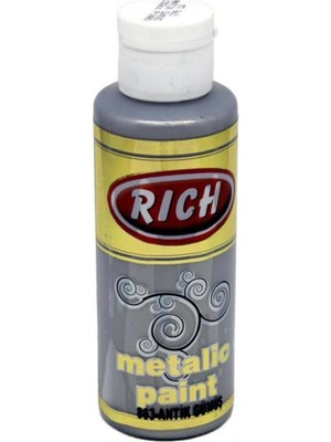 Rich MET-120-0863 Metalik Boya Antik Gümüş 120 cc