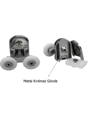 Eym Duşakabin Tekerleği 8 Li Set Metal Gövde Teker Çapı 24 mm