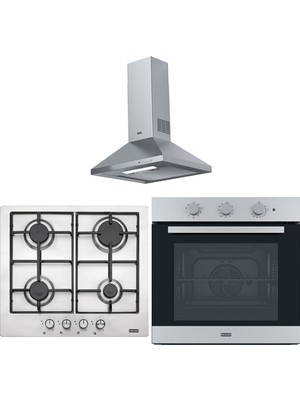 Franke Ankastre Set (Fdl 6065 XS/600 Inox Davlumbaz + Fhnl 604 4g x E Inox Ocak + Fsl 82 H Xs Black Glass/inox Smart Linear Fırın)