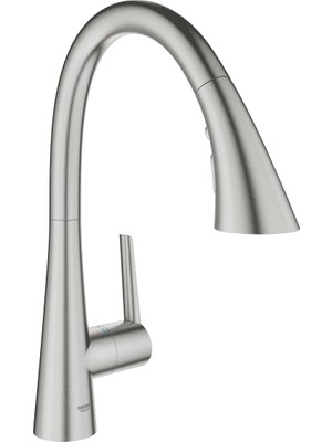 Grohe Eviye Bataryası Spiralli 2 Fonk. Zedra Super STEEL-32294DC2