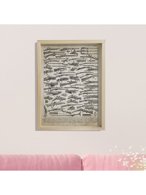 Dekor Loft Doğal Çam Çerçeveli Duvar Tablosu