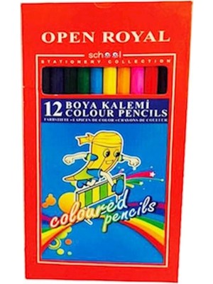 Open Royal 12'li Uzun Kuru Boya Kalemi Renkli Kırtasiye Ürünleri İçin İdeal Seçim