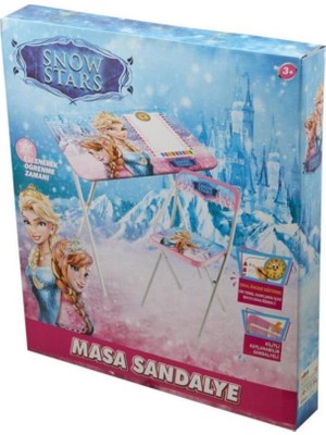 Beren Mavi Karlar Ülkesi Çalışma Masası-Sandalye Snow Stars BRN-780