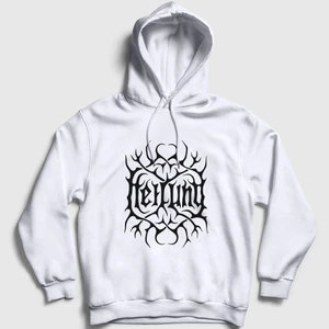 Unisex Beyaz Logo V2 Heilung Kapüşonlu Sweatshirt
