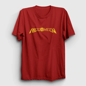 Unisex Kırmızı Logo Helloween T-Shirt