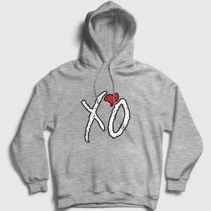 Unisex Gri Xo The Weeknd Kapüşonlu Sweatshirt