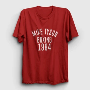 Unisex Kırmızı 1984 Mike Tyson T-Shirt