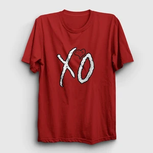 Unisex Kırmızı Xo The Weeknd T-Shirt