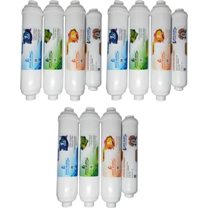 Pera Water Tüm Kapalı Kasa Su Arıtma Cihazlarına Uygun 4 Lü Filtre Seti 3 Takım