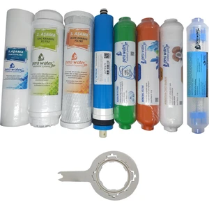 Pera Water Açık Kasa Su Arıtma Cihazlarına Uygun Vontron Mebran 8 Li Alkali + Mineral + Detox  Filtre Seti Açma Anahtarı ile Birlikte