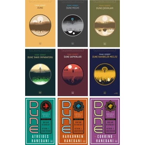 Dune Serisi: Dune Mesihi - Çocukları - Tanrı Imparatoru - Sapkınları - Rahibeler Meclisi - Hanedanlık Üçlemesi -  9 Kitap