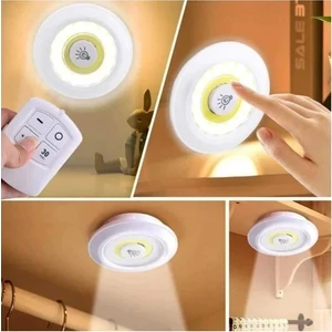 Sekizgen Led Kumandalı Pilli Spot 3'lü