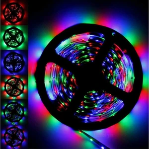 Rgb 5 Metre Kumandalı Set + Adaptör 3528 Rgb LED Silikonlu 16 Renk Rgb Kumandalı Set
