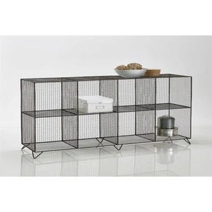 Wess Dizayn Metal Konsol Kitaplık 8 Gözlü Kafes Telli Ayaklı Raf WD-238