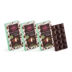 Elit Çikolata Şeker Ilavesiz ve Prebiyotik Bitter Çikolata 60G 3'lü Set