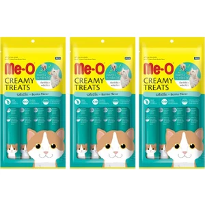 Me-O  Creamy Treats Kurutulmuş Ton Balıklı Sıvı Kedi Ödül Maması (4X15 Gr) x 3 Adet