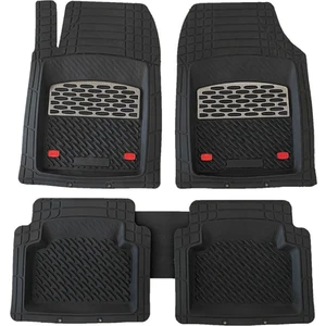 Ford Fiesta Uyumlu Universal Derin Havuzlu Paspas Krom Kırmızı-Mavi-Gri Renk Seçenekli