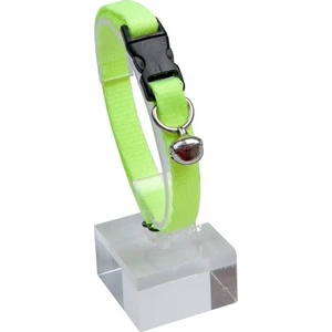 Pet Tag Art Neon Sarı Zilli Ayarlanabilir Kedi Boyun Tasması 22-30 cm