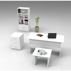 Robin Home Verona Abcd Ofis Büro Masa Takımı Masa + Sehpa + Keson + Kitaplık