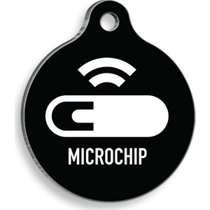 Pet Tag Art Mikro Çip Yuvarlak Kedi ve Köpek Künyesi