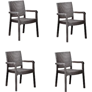 Troya Rattan Koltuk Kahverengi | 4'lü Set