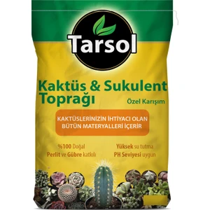 Tarsol Torf Kaktüs ve Sukulent Toprağı Özel Formül 10 Lt