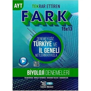 Yayın Denizi Yayınları AYT Biyoloji Fark 15 x 13 Tekrar Ettiren Denemeleri