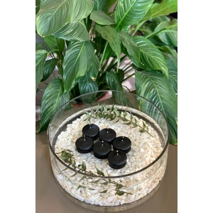 Gizemli Home 6 Lı Iri Yüzen Mum Siyah