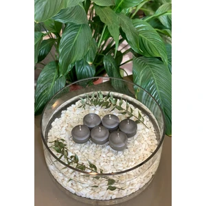 Gizemli Home 6 Lı Iri Yüzen Mum Gri