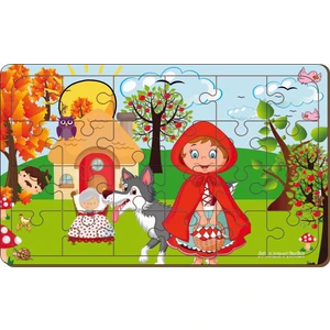 Kırmızı Başlık Kız 24 Parça Ahşap Puzzle