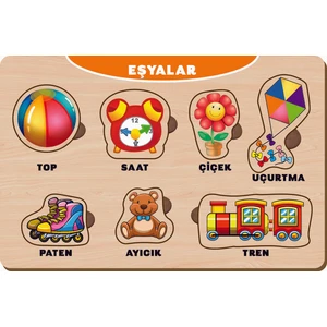 Ahşap Bul Tak Eğitici Yapboz Eşyalar