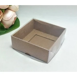 Hayaller Dükkanı 10 Adet 8x8x3 Kraft Üstü Asetatlı Kutu