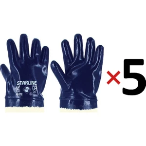Nitril Eldiven Petrolcü Eldiveni Iş E-372 Mavi 5 Çift L