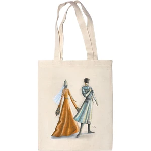 Anahtarlık Sepeti Bez Çanta Kafkas Çift Figür