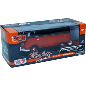 Motor Max Kırmızı Siyah Volkswagen Type 2 (T1) - Delivery Van 1:24