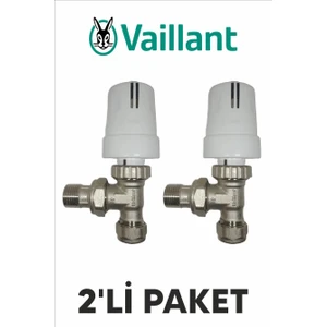 Köşe Pex Termostatik Radyatör Vanası Vaı-Tp1 (2'li Paket)