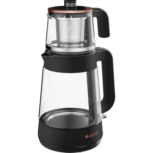 CM 6964 S Resital 1900 W Cam Demlikli Çay Makinesi - Siyah